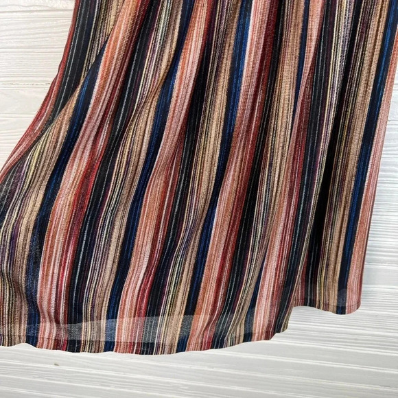 BCBGeneration Multicolored Striped Spaghetti Strap Dress V Neck New Sz 4 - Picture 5 of 16